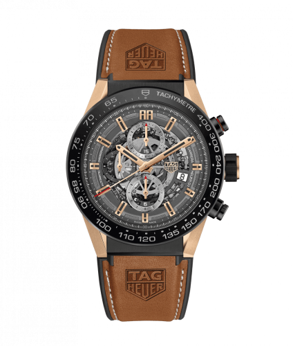TAG Heuer Carrera Calibre Heuer 01 45 Rose Gold / Ceramic / Skeleton / Rubber